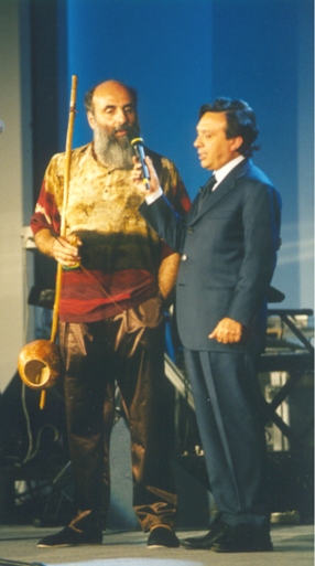 Peppe Consolmagno with Piero Chiambretti, photo by Tanoni